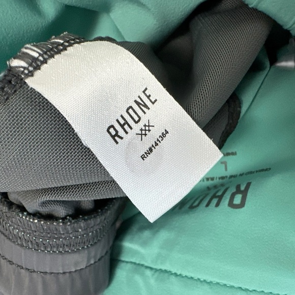 Rhone x Peloton Mens Mako 9” Unlined Shorts Sz Large Green Activewear Drawstring - Picture 10 of 10